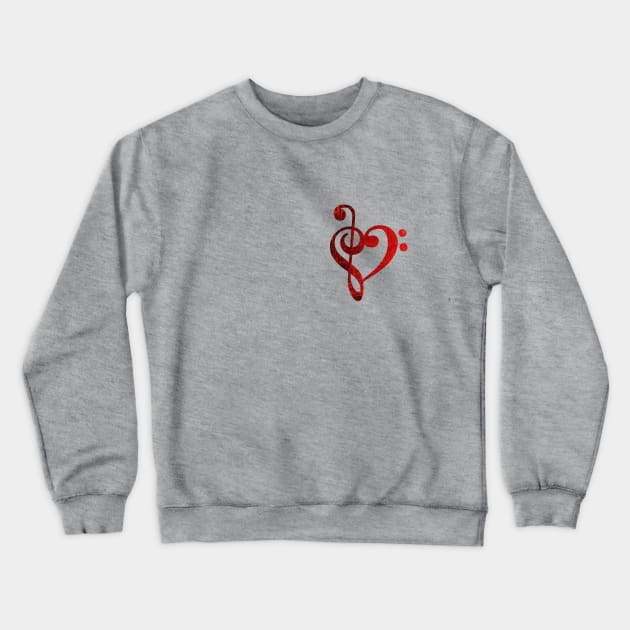 Music Heart Crewneck Sweatshirt by ringdingofficial